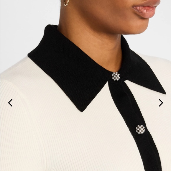 Alice + Olivia "Trevor" two-tone mixed, with embellished buttons in size Small - Picture 5 of 8